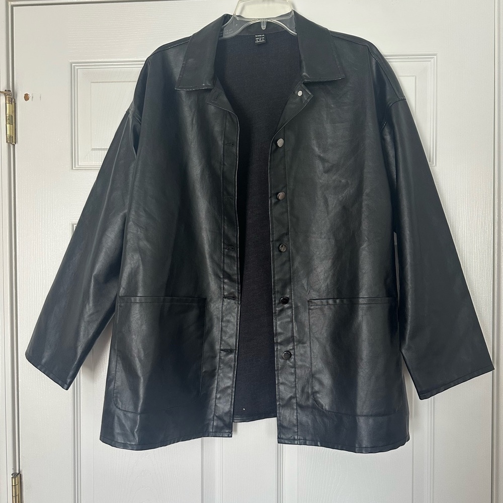 Black Faux Leather Jacket